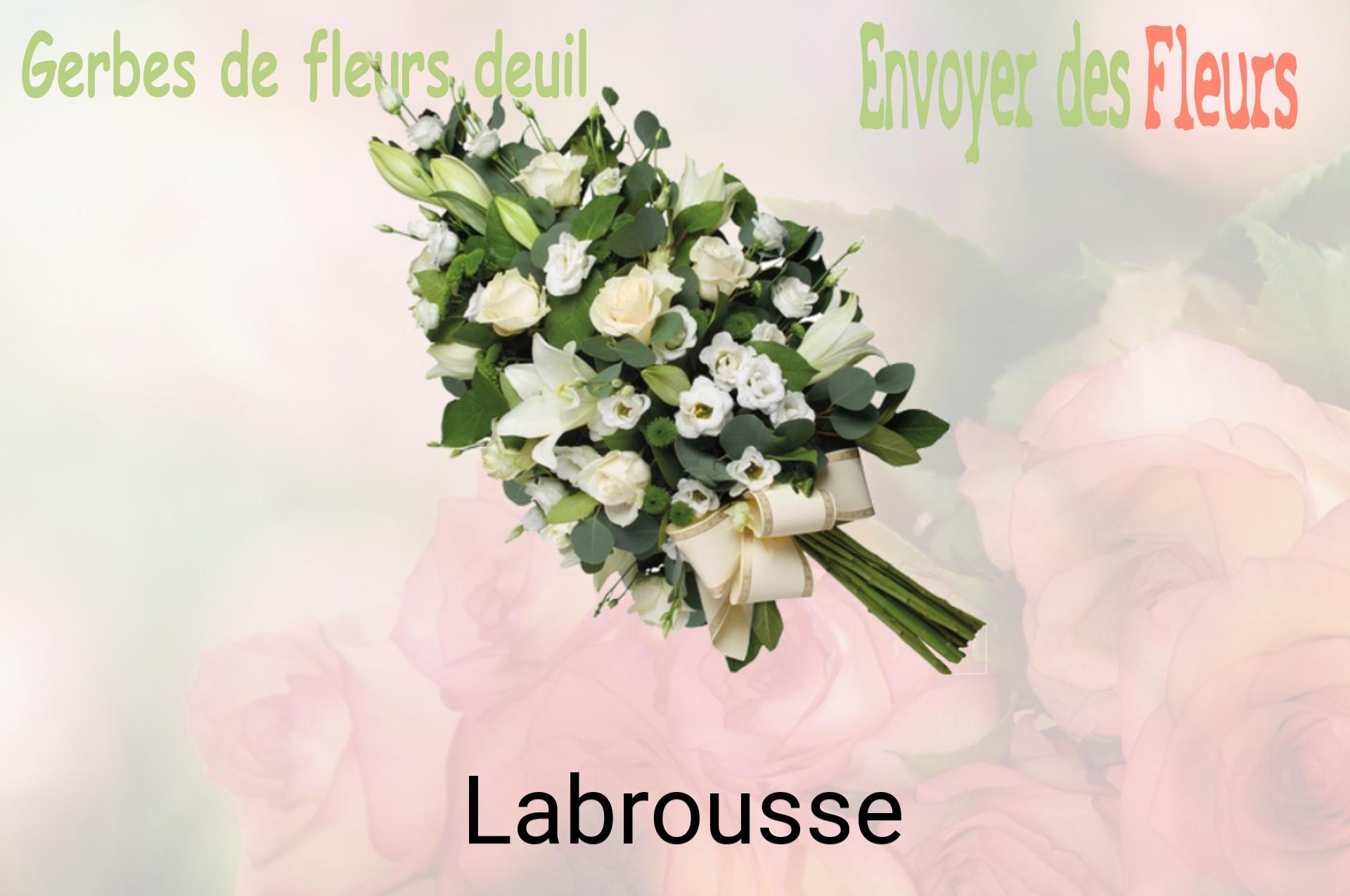 Gerbe de fleurs de deuil livrée à Labrousse